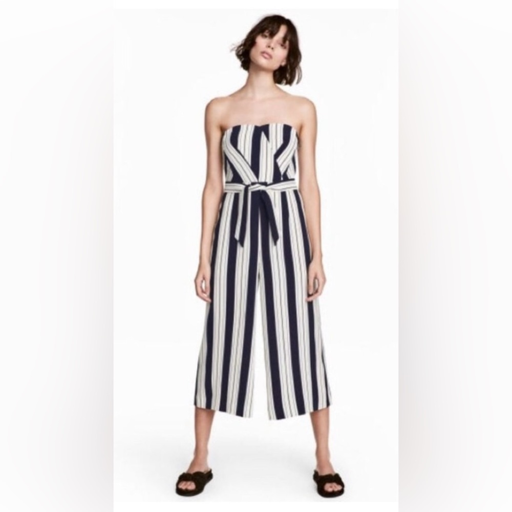 H&M Striped Sleeveless Nautical Jumper| Size 4 | Worn once | Black and White